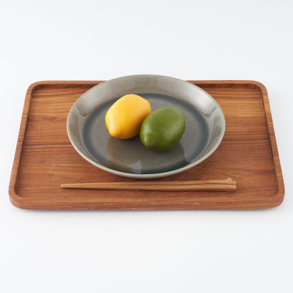 益子焼 ネギシ製陶 7寸平皿 ブルー ¥3,630 大人の焼き物