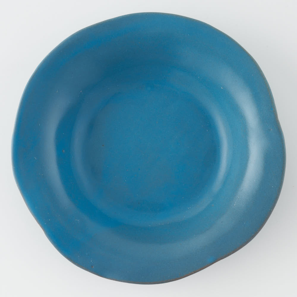 リム皿(小)　青　teto　大人の焼き物　ceramics　–
