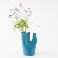 teto ceramics トリの一輪挿し 青