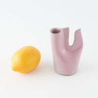 teto ceramics トリの一輪挿し ピンク teto ceramics 陶磁器作家もの