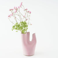 teto ceramics トリの一輪挿し ピンク teto ceramics 陶磁器作家もの