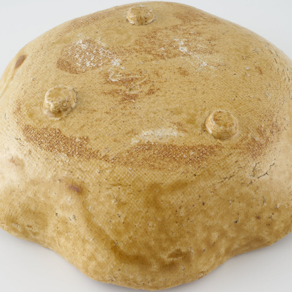 作家 棚橋淳 黄瀬戸 足付花型鉢 作家 棚橋淳 陶磁器作家もの