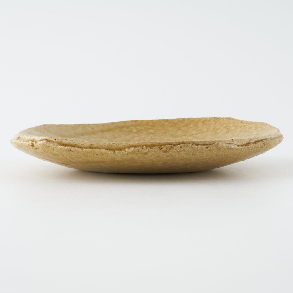 作家 棚橋淳 黄瀬戸 変型銘々皿 ¥2,750 大人の焼き物