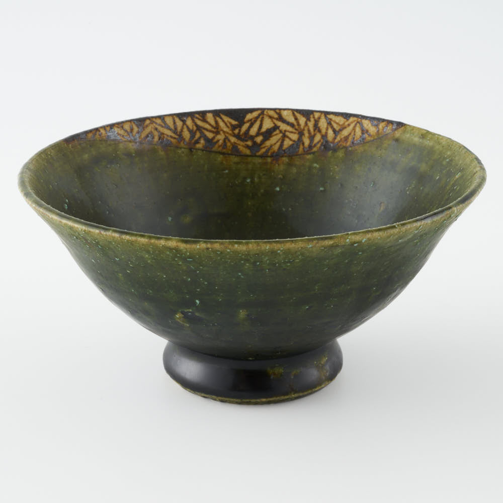 作家 棚橋淳 織部 鉄絵飯碗 作家 棚橋淳 陶磁器作家もの