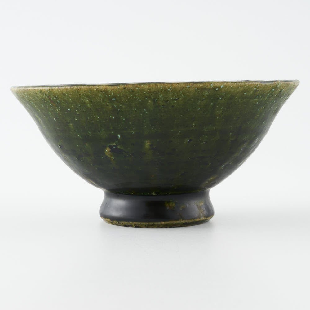 作家 棚橋淳 織部 鉄絵飯碗 作家 棚橋淳 陶磁器作家もの