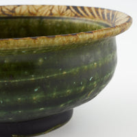 作家 棚橋淳 織部 鉄絵丸鉢 作家 棚橋淳 陶磁器作家もの