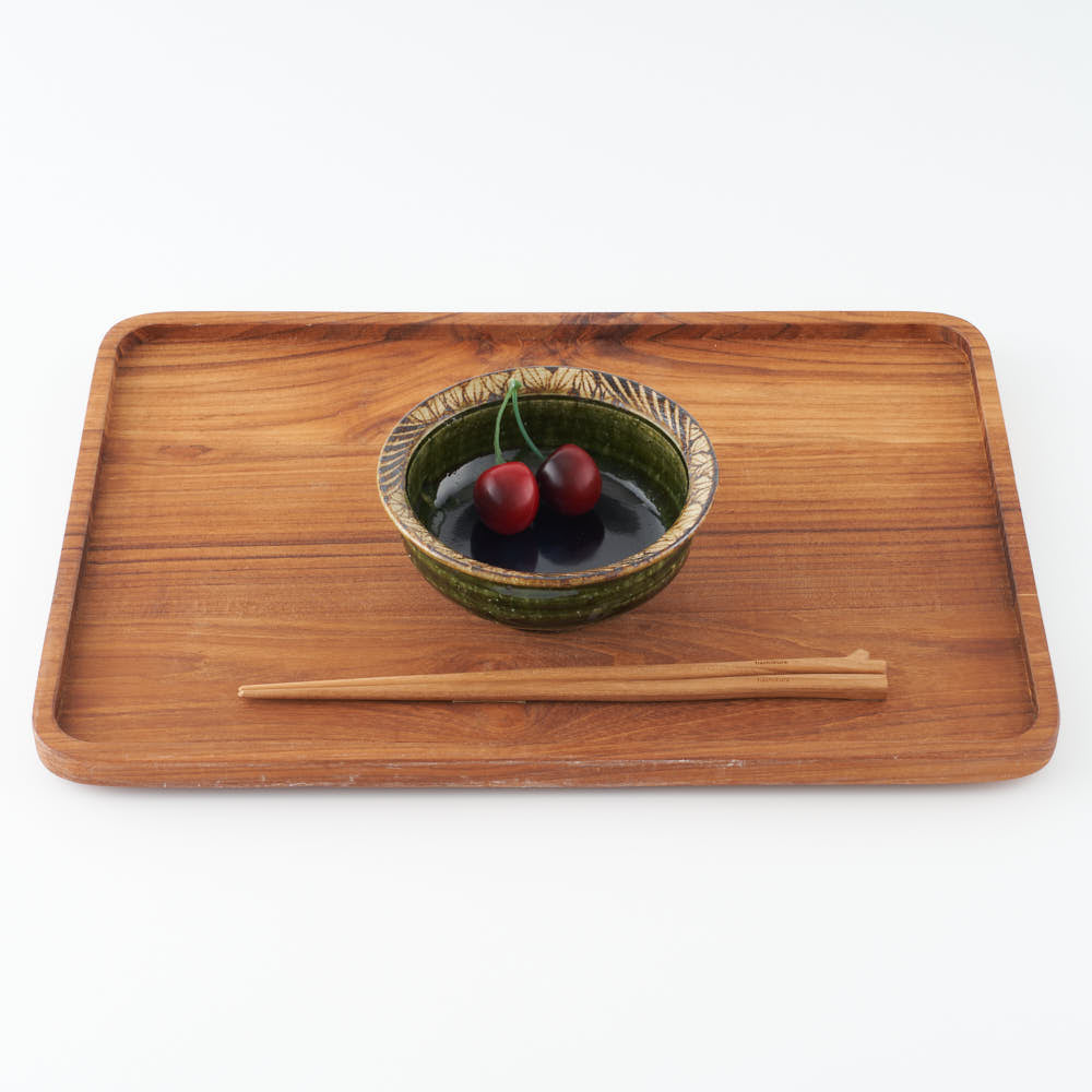 作家 棚橋淳 織部 鉄絵丸鉢 ¥3,960 大人の焼き物