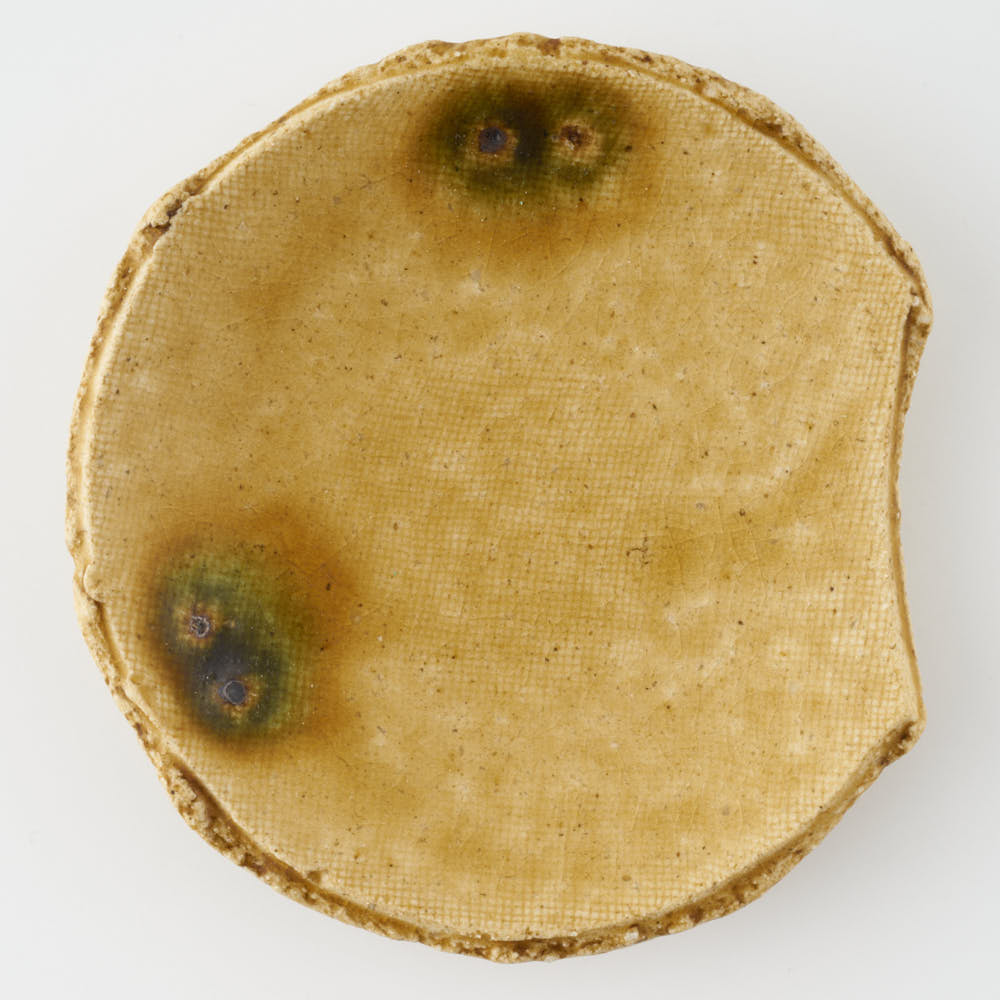 作家 棚橋淳 黄瀬戸 豆皿 (箸置) 作家 棚橋淳 陶磁器作家もの