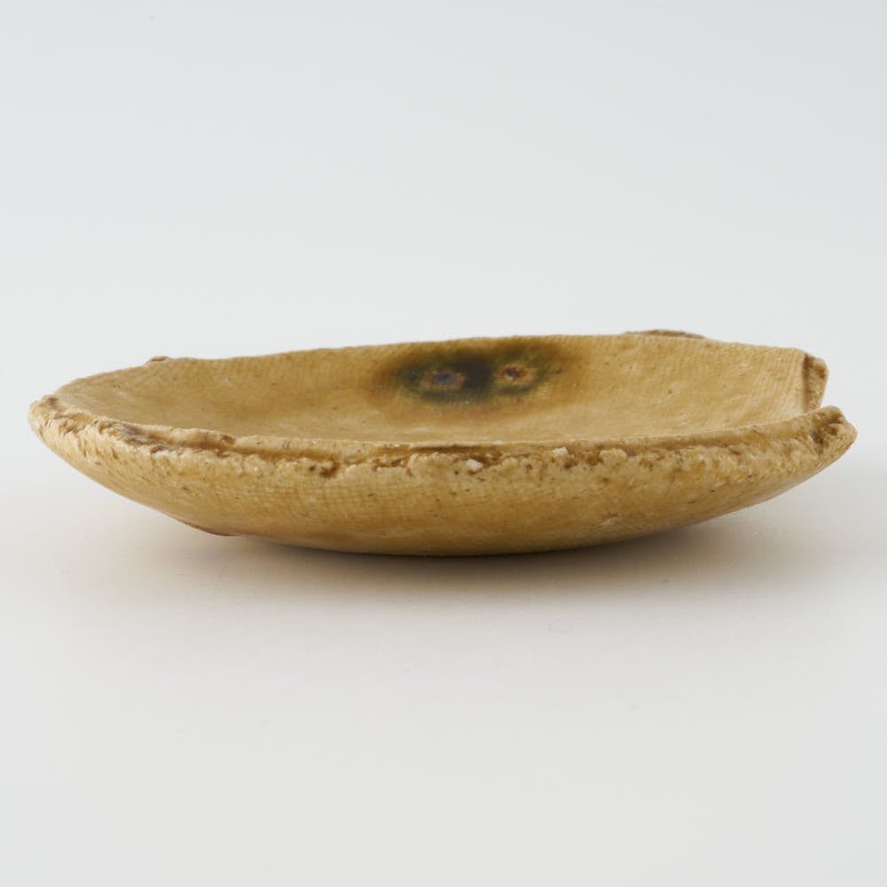 作家 棚橋淳 黄瀬戸 豆皿 (箸置) 作家 棚橋淳 陶磁器作家もの
