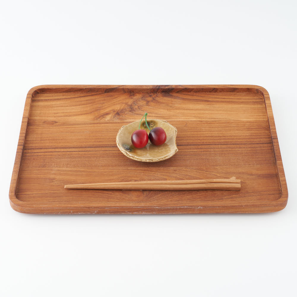 作家 棚橋淳 黄瀬戸 豆皿 (箸置) 作家 棚橋淳 陶磁器作家もの