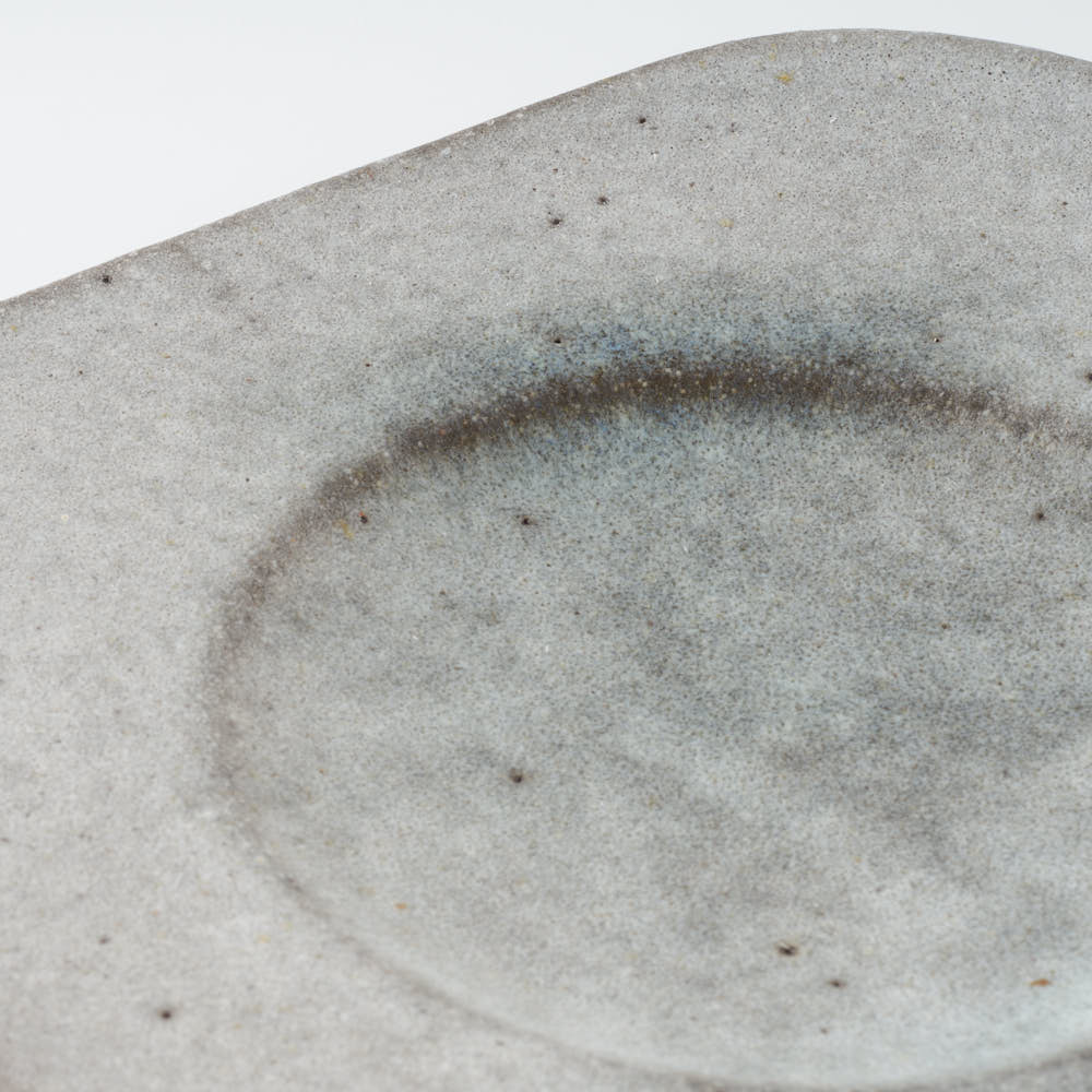 作家 鷲沢ワシ子 涎リムプレート 中 作家 鷲沢ワシ子 陶磁器作家もの