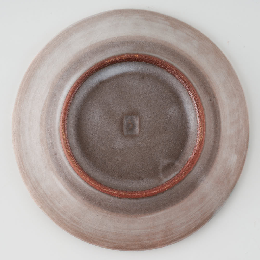 うつつ窯 作家 稲積佳谷 彼の日の青香 小皿 白 うつつ窯 作家 稲積佳谷 陶磁器作家もの