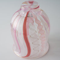 ガラス作家 北形槙子 彩色LACE round glass (PK/WH) ガラス作家 北形槙子 ガラスもの