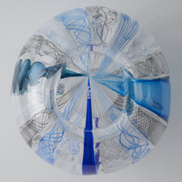 ガラス作家 北形槙子 彩色LACE round glass (BL/BK) ガラス作家 北形槙子 ガラスもの