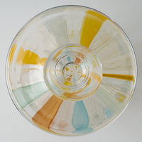 ガラス作家 北形槙子 彩色LACE goblet (LBL×YL/WH) ガラス作家 北形槙子 ガラスもの