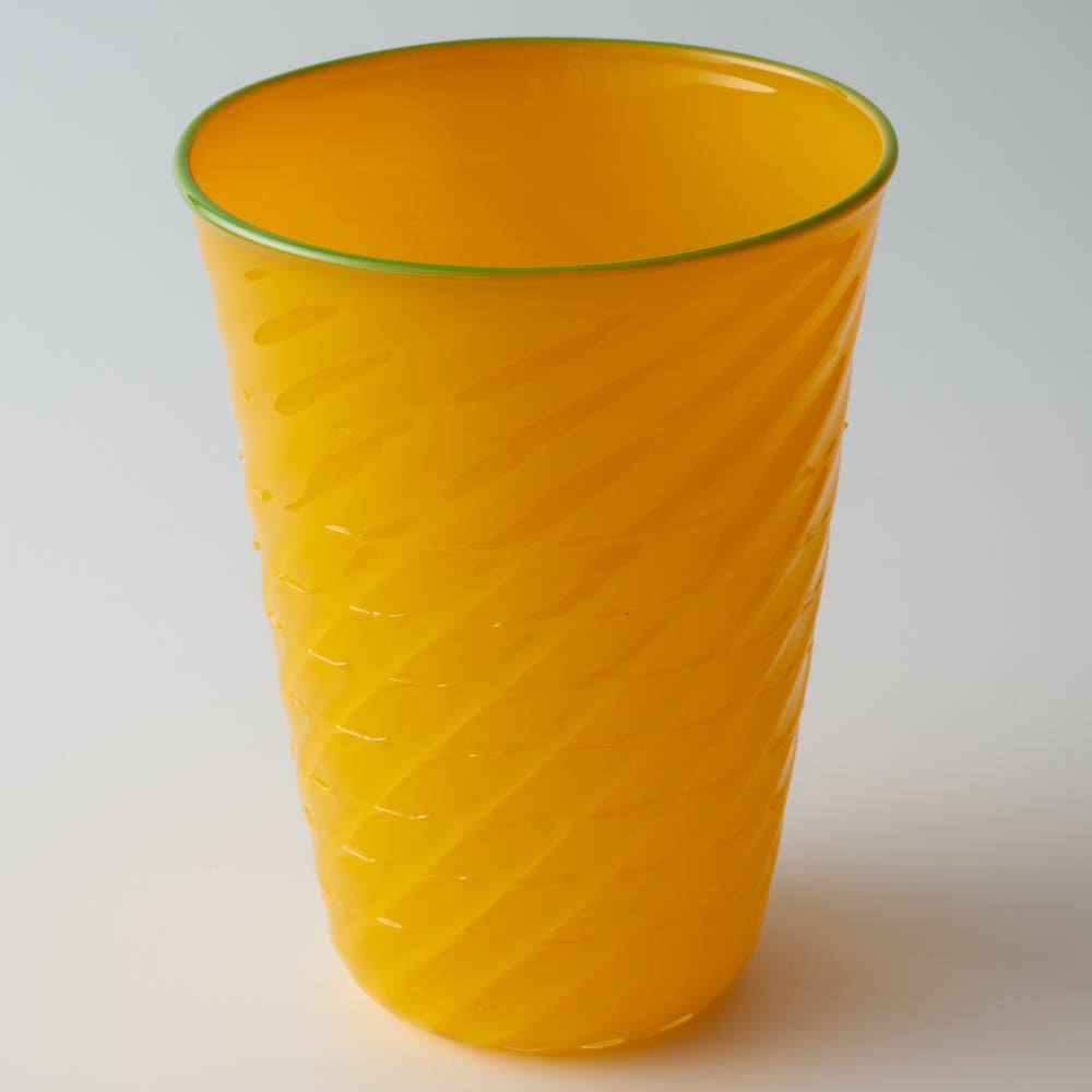 ガラス作家 北形槙子 poppin' amiami tumbler (YL×LGR) ガラス作家 北形槙子 ガラスもの