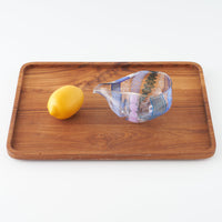 ガラス作家 北形槙子 彩色LACE lipped bowl (PL×BL/BK) ガラス作家 北形槙子 ガラスもの