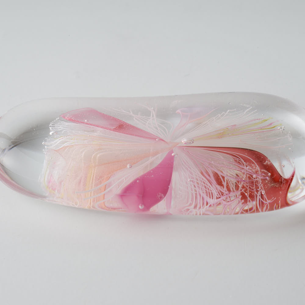 ガラス作家 北形槙子 彩色LACE 箸置き (PK) ガラス作家 北形槙子 ガラスもの