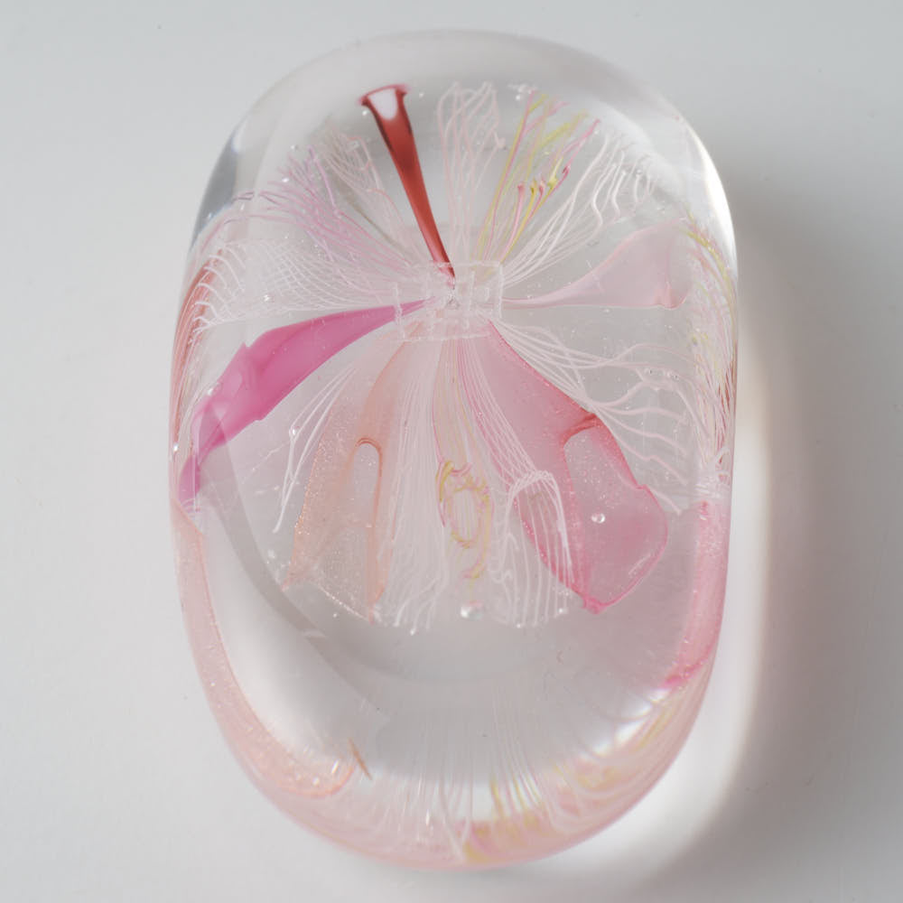 ガラス作家 北形槙子 彩色LACE 箸置き (PK) ガラス作家 北形槙子 ガラスもの