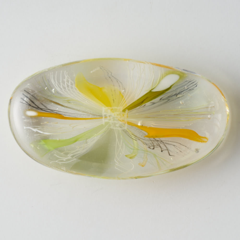 ガラス作家 北形槙子 彩色LACE 箸置き (LGR) ガラス作家 北形槙子 ガラスもの