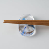 ガラス作家 北形槙子 彩色LACE 箸置き (BL) ガラス作家 北形槙子 ガラスもの