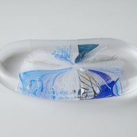 ガラス作家 北形槙子 彩色LACE 箸置き (BL) ガラス作家 北形槙子 ガラスもの