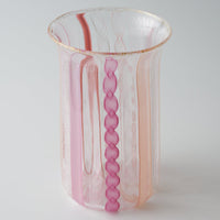 ガラス作家 北形槙子 彩色LACE tumbler (PK/WH) ガラス作家 北形槙子 ガラスもの