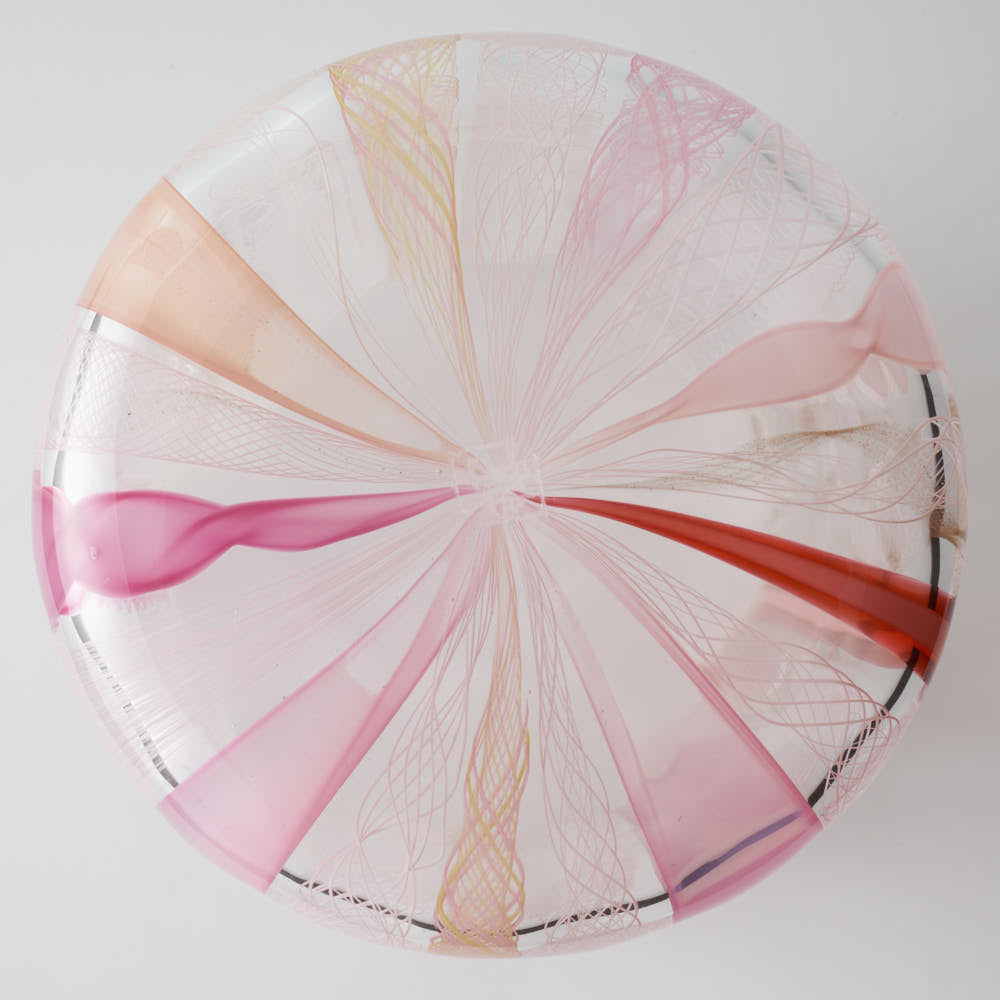 ガラス作家 北形槙子 彩色LACE tumbler (PK/WH) ガラス作家 北形槙子 ガラスもの