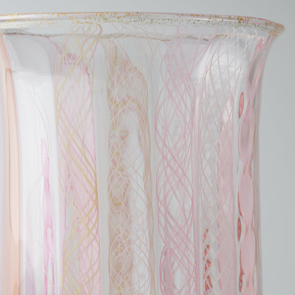 ガラス作家 北形槙子 彩色LACE tumbler (PK/WH) ガラス作家 北形槙子 ガラスもの