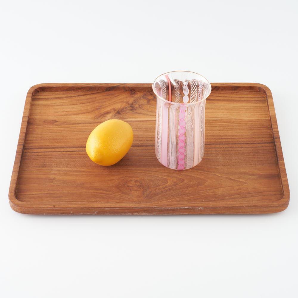 ガラス作家 北形槙子 彩色LACE tumbler (PK/WH) ガラス作家 北形槙子 ガラスもの