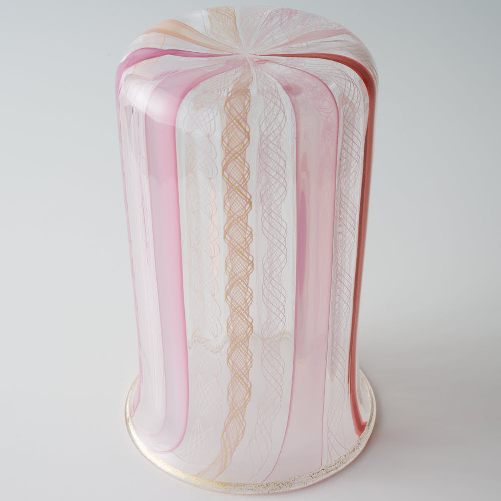 ガラス作家 北形槙子 彩色LACE tumbler (PK/WH) ガラス作家 北形槙子 ガラスもの