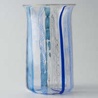 ガラス作家 北形槙子 彩色LACE tumbler (BL/BK) ガラス作家 北形槙子 ガラスもの