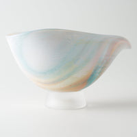 ガラス作家 飯田桜子 Underneath 片口 ピンク×ブルー ガラス作家 飯田桜子 ガラスもの