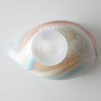 ガラス作家 飯田桜子 Underneath 片口 ピンク×ブルー ガラス作家 飯田桜子 ガラスもの