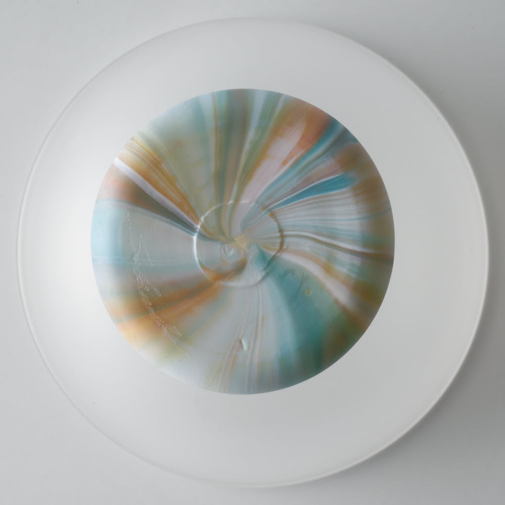 ガラス作家 飯田桜子 Underneath 盃 ピンク×ブルー ガラス作家 飯田桜子 ガラスもの