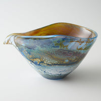 ガラス作家 飯田桜子 Underneath 片口 ブルー×グリーン ガラス作家 飯田桜子 ガラスもの