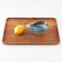 ガラス作家 飯田桜子 Underneath 片口 ブルー×グリーン ガラス作家 飯田桜子 ガラスもの