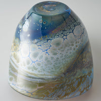 ガラス作家 飯田桜子 Underneath 片口 ブルー×グリーン ガラス作家 飯田桜子 ガラスもの