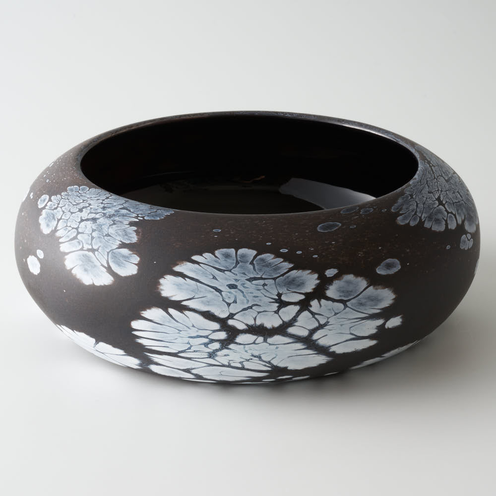 ガラス作家 飯田桜子 石墨紋 平鉢 – 大人の焼き物