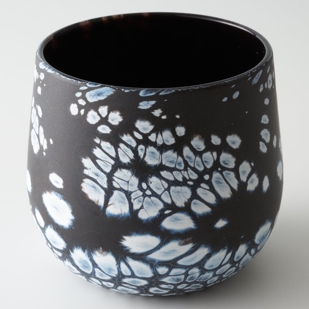 ガラス作家 飯田桜子 石墨紋 ロックグラス ガラス作家 飯田桜子 ガラスもの