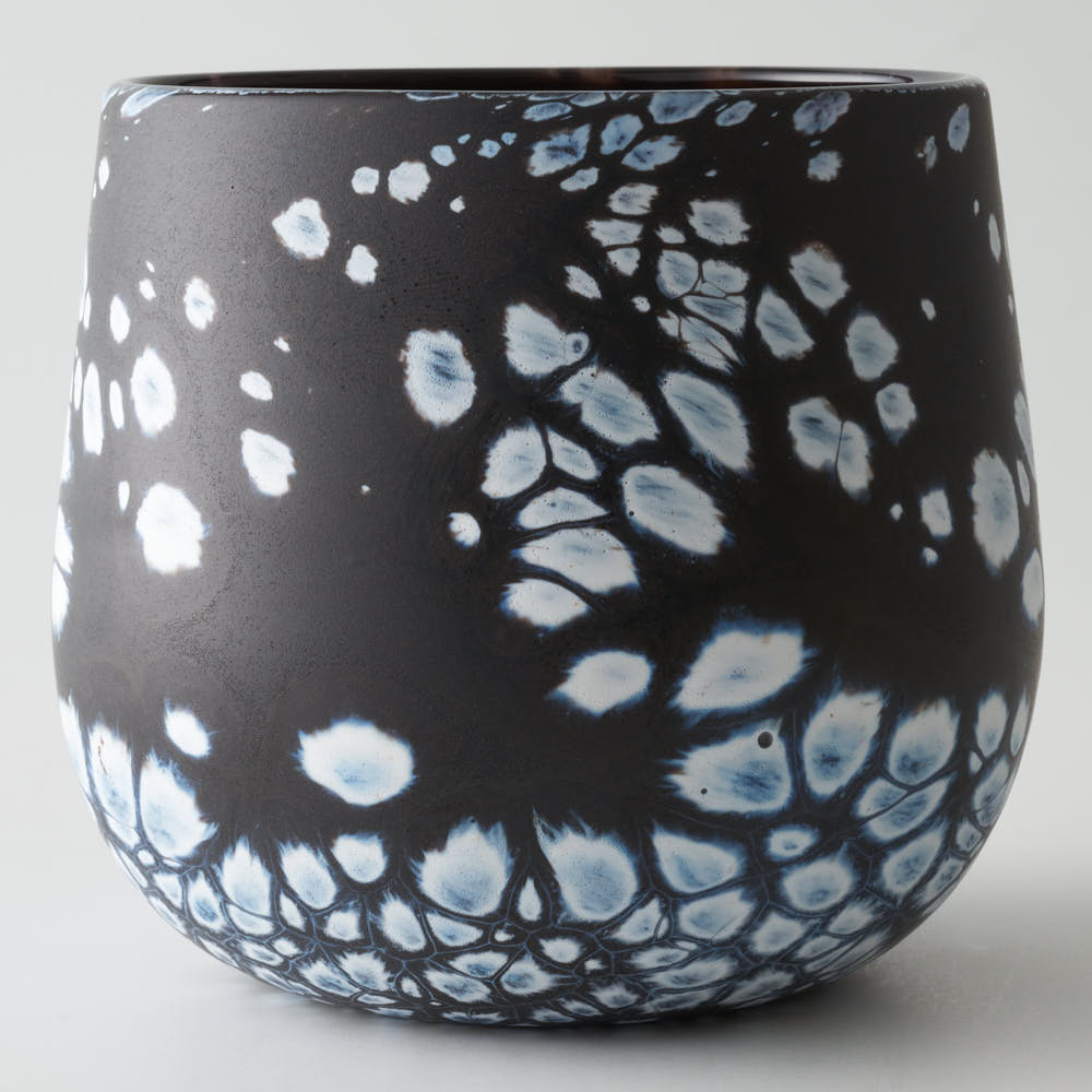 ガラス作家 飯田桜子 石墨紋 ロックグラス ガラス作家 飯田桜子 ガラスもの