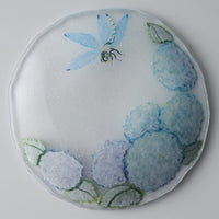 APLICO GLASS 紫陽花蜻蛉硝子丸皿 APLICO GLASS ガラスもの
