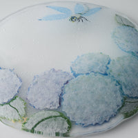 APLICO GLASS 紫陽花蜻蛉硝子丸皿 APLICO GLASS ガラスもの