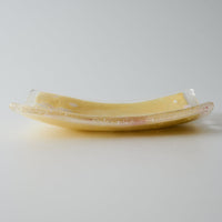 APLICO GLASS 富士桜金硝子角皿 APLICO GLASS ガラスもの