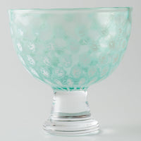 ガラス作家 三留  舞 Marinesnow 高台カップ グリーン ガラス作家 三留 舞 ガラスもの