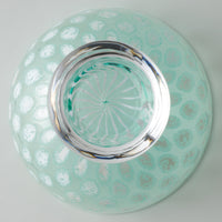 ガラス作家 三留  舞 Marinesnow 高台カップ グリーン ガラス作家 三留 舞 ガラスもの