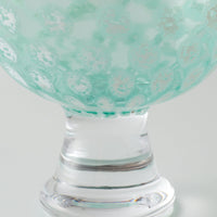 ガラス作家 三留  舞 Marinesnow 高台カップ グリーン ガラス作家 三留 舞 ガラスもの