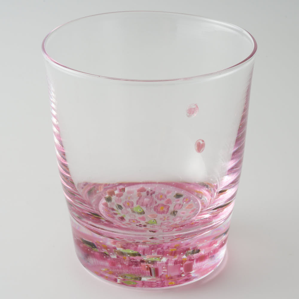 ガラス作家 三留  舞 桜咲く グラス ガラス作家 三留舞 ガラスもの