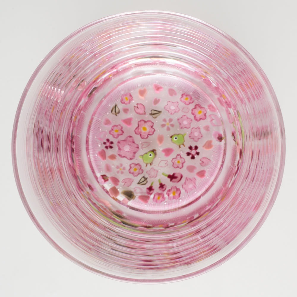 ガラス作家 三留 舞 桜咲く グラス – 大人の焼き物