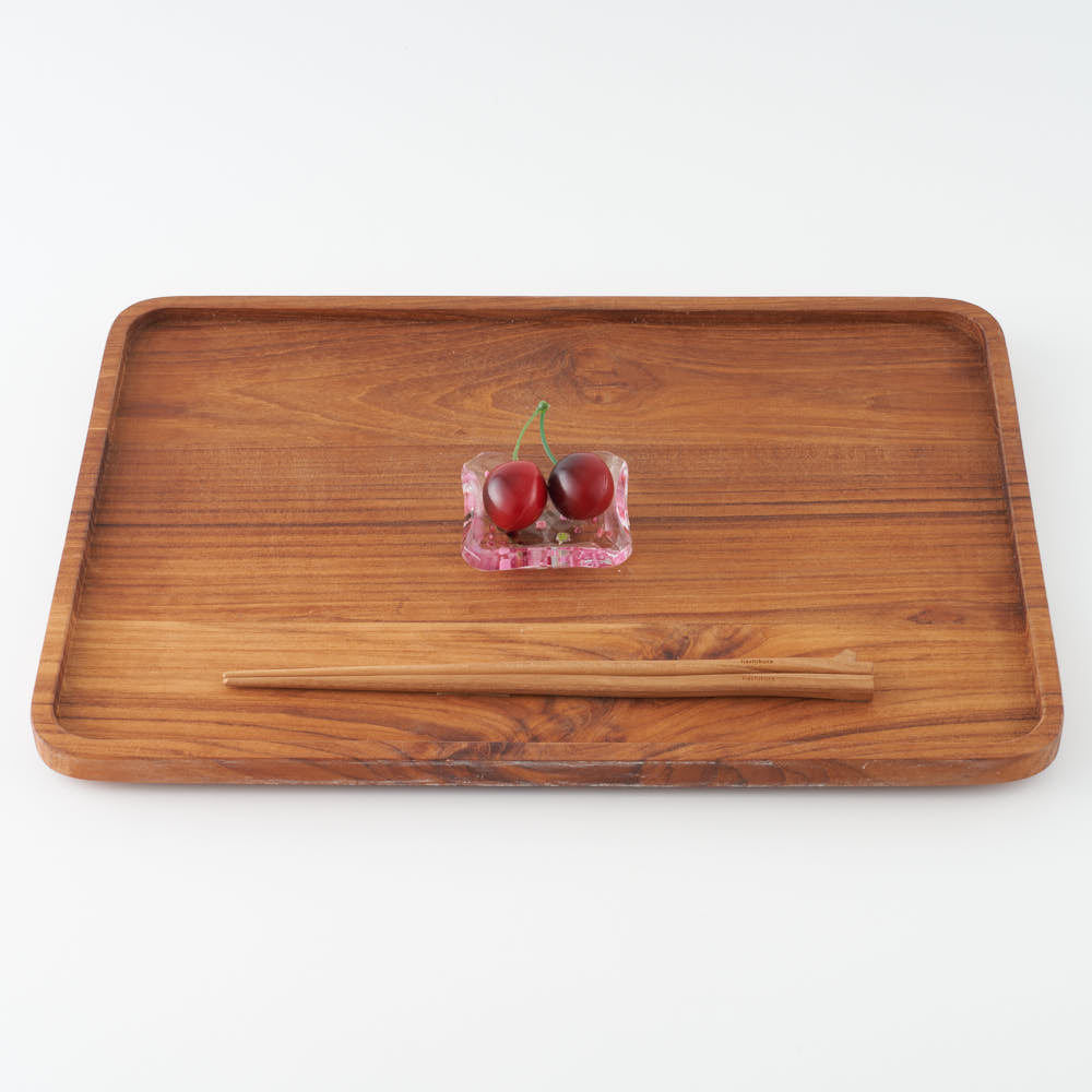 ガラス作家 三留  舞 桜咲く まめ皿 ガラス作家 三留舞 ガラスもの